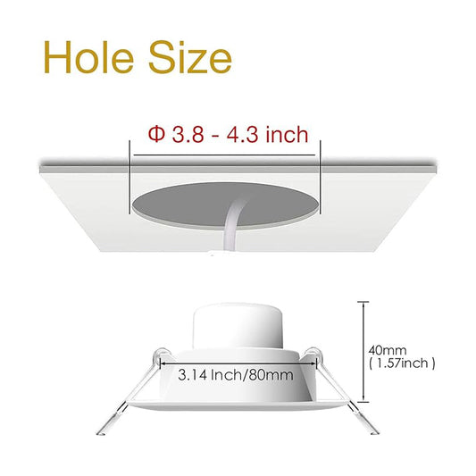 Focos empotrables LED, equivalente a 70 W, cambio de color, 4 pulgadas, blanco cálido 2700 K, luces empotrables de techo (4 paquetes)