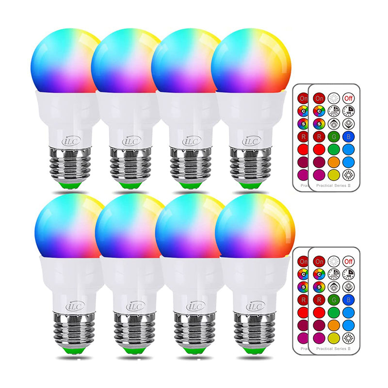 RGB Light bulbs with Remote to change the Color - iLC LED Light