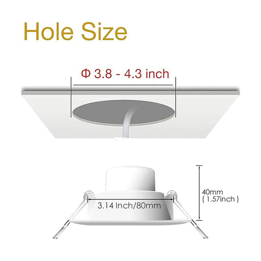 LED Reccessed Downlights, 70W Equivalent, Color Changing, 4 Inch, 2700K Warm White, Recessed Ceiling Lights (4 Packs)