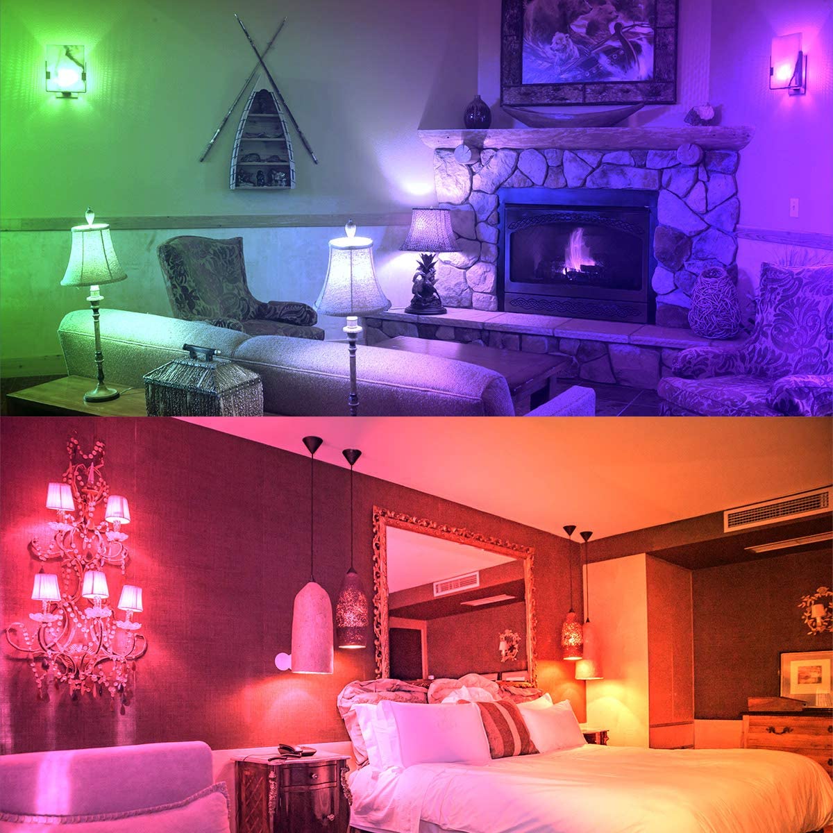 Lot de 2 RGBW Projecteur LED 16 Millions Couleurs 20 Modes 30W Smartphone Lot de 2 RGBW Projecteur LED 16 Millions Couleurs 20 Modes 30W Smartphone