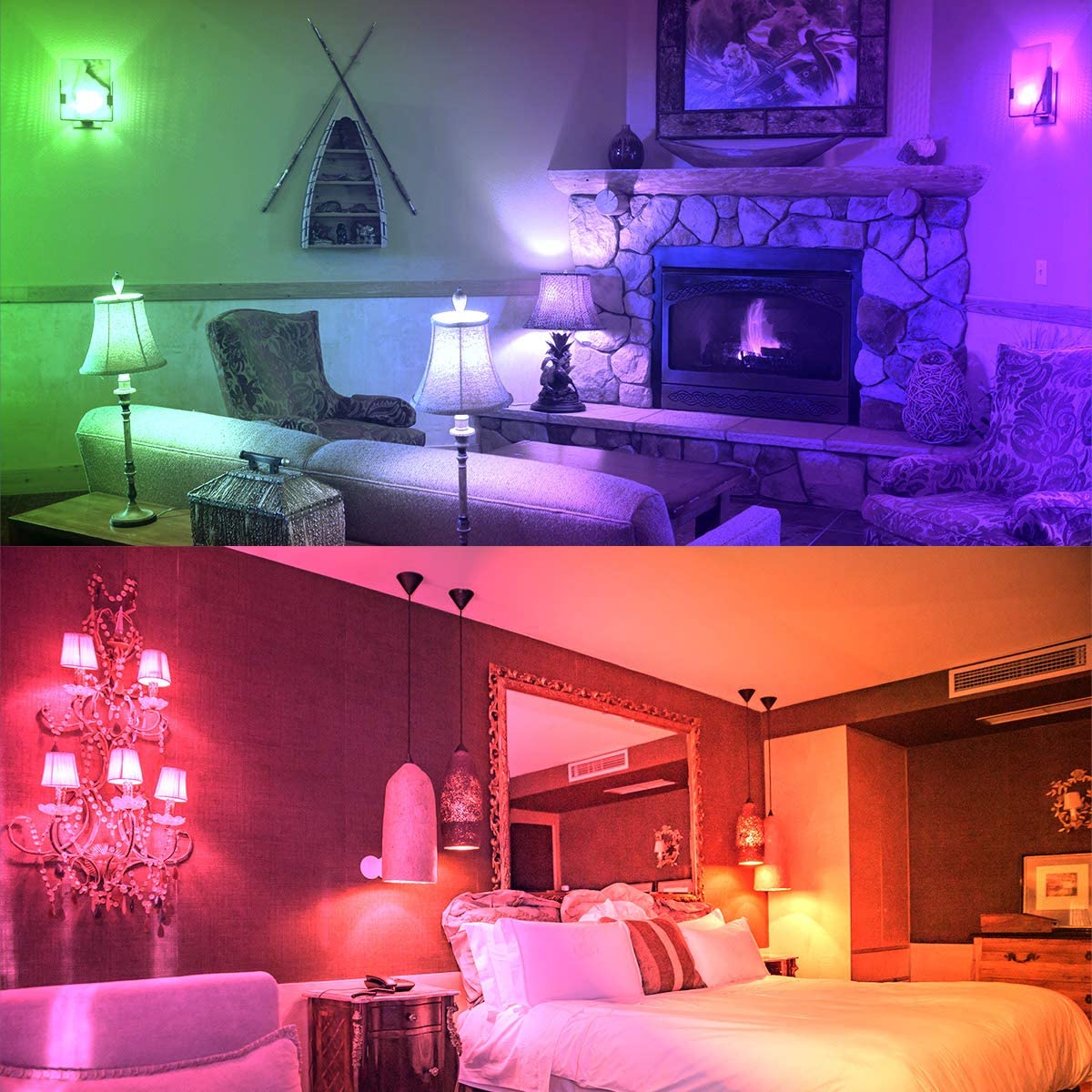 RGB Light bulbs with Remote to change the Color - iLC LED Light